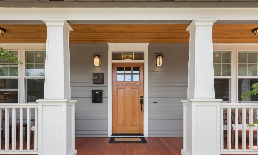 Craftsman style home with an ADA-Compliant front door