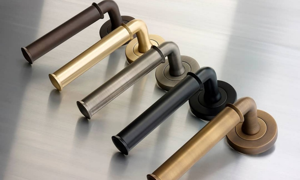 Lever door handles in a variety of finishes 