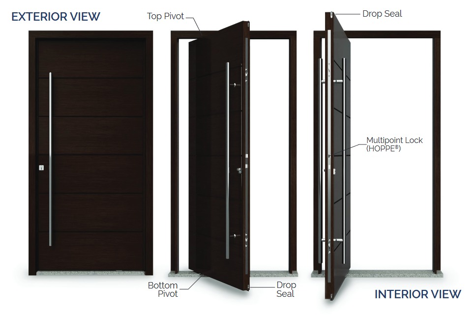 DSA Luxe Pivot Door schematic